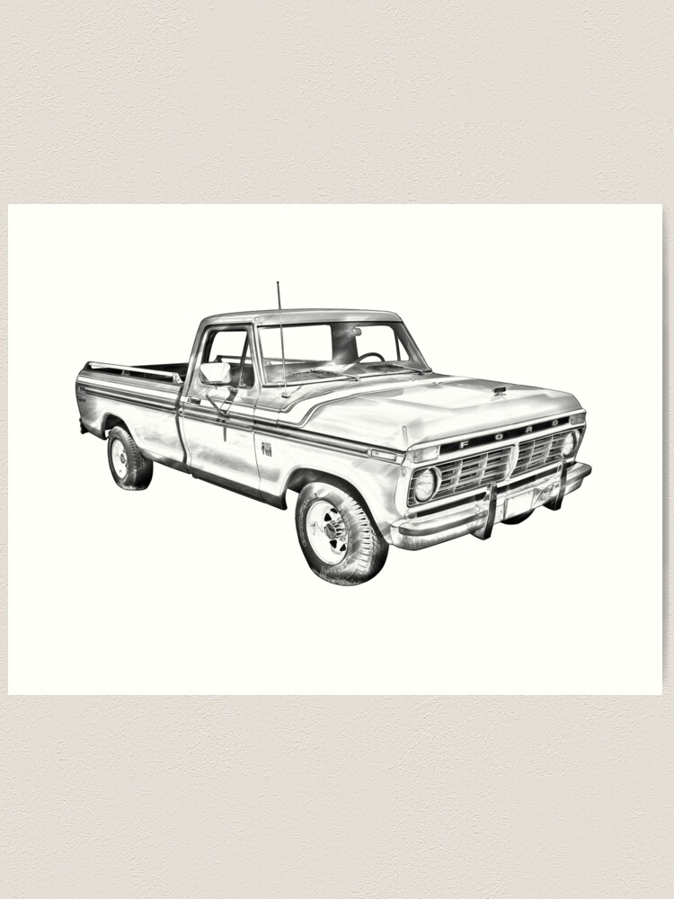 油絵　F100 Ford F100 1974 Vector Cut File - Etsy