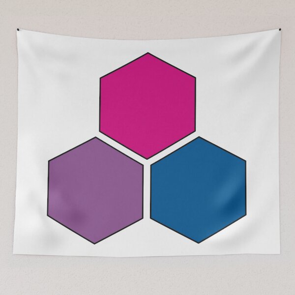 Item preview, Bisexual Pride Honeycomb Graphic designed and sold by iscaStudioArt.