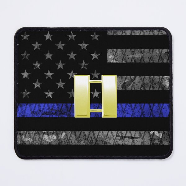 Item preview, (Gold) Captain Thin Blue Line Distressed Flag designed and sold by Jared Davies.