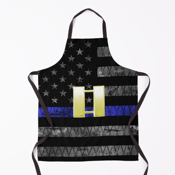 Item preview, (Gold) Captain Thin Blue Line Distressed Flag designed and sold by Jared Davies.