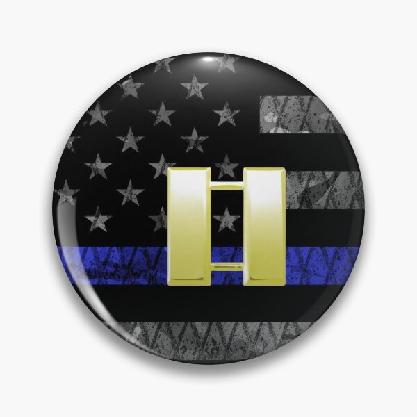 Item preview, (Gold) Captain Thin Blue Line Distressed Flag designed and sold by Jared Davies.