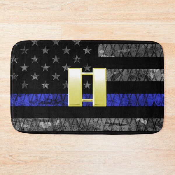 Item preview, (Gold) Captain Thin Blue Line Distressed Flag designed and sold by Jared Davies.