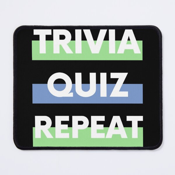Item preview, Trivia Quiz Repeat White Text designed and sold by PaynesPopUpQuiz.