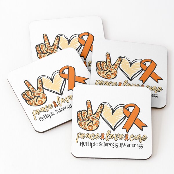 Item preview, peace love cure multiple sclerosis awareness - Peace sign - cancer awareness- Cancer Support Team designed and sold by Lastazizi.