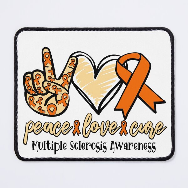 Item preview, peace love cure multiple sclerosis awareness - Peace sign - cancer awareness- Cancer Support Team designed and sold by Lastazizi.
