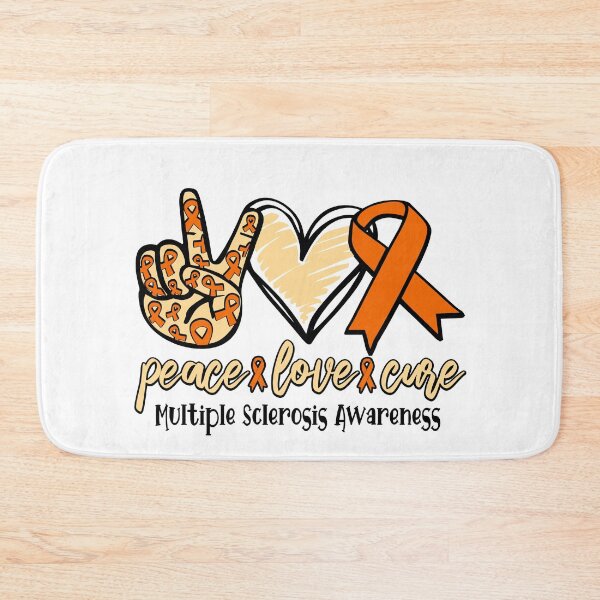 Item preview, peace love cure multiple sclerosis awareness - Peace sign - cancer awareness- Cancer Support Team designed and sold by Lastazizi.