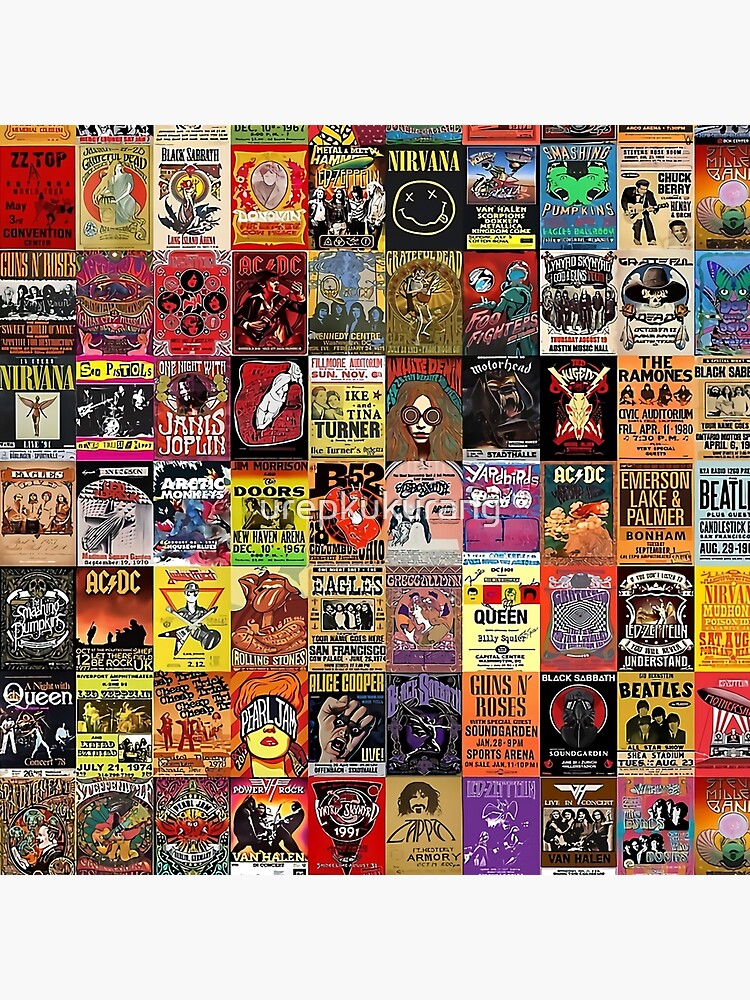 Thumbnail 4 of 4, Pillow, Rock Band Posters - designed and sold by urepkukurang.