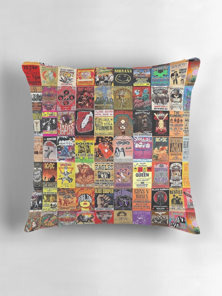 Thumbnail 3 of 4, Pillow, Rock Band Posters - designed and sold by urepkukurang.