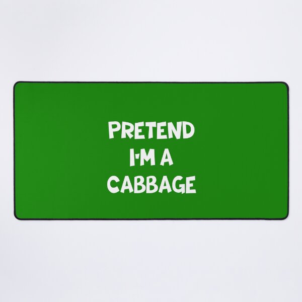 Lazy Halloween Gift - Pretend I'm A Cabbage Desk Mat