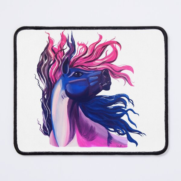 Item preview, Pink Purple and Blue Wild Horse Painting designed and sold by Elizabeth Staley.