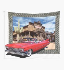 Cadillac in Town Wall Tapestry