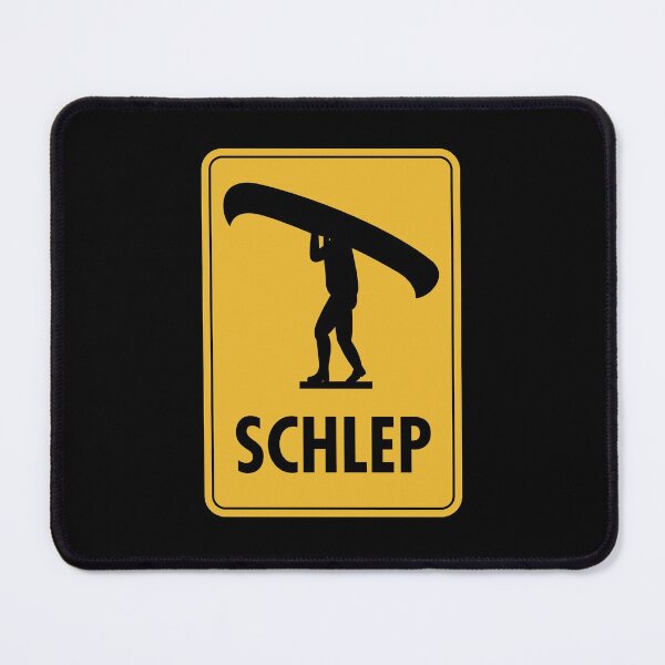 Item preview, Funny Canoe Portage Schlep Yellow Road Sign designed and sold by twHistory.