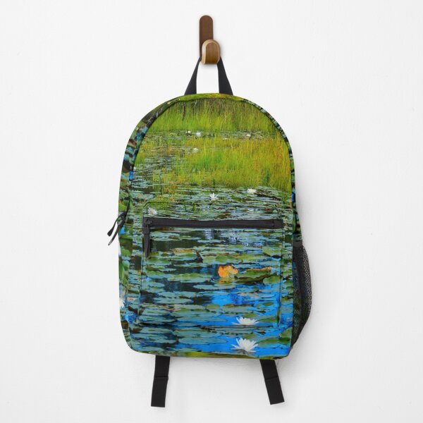 Item preview, Lilly pads on blue Water designed and sold by KbytesOfJax Outdoor and Nature.