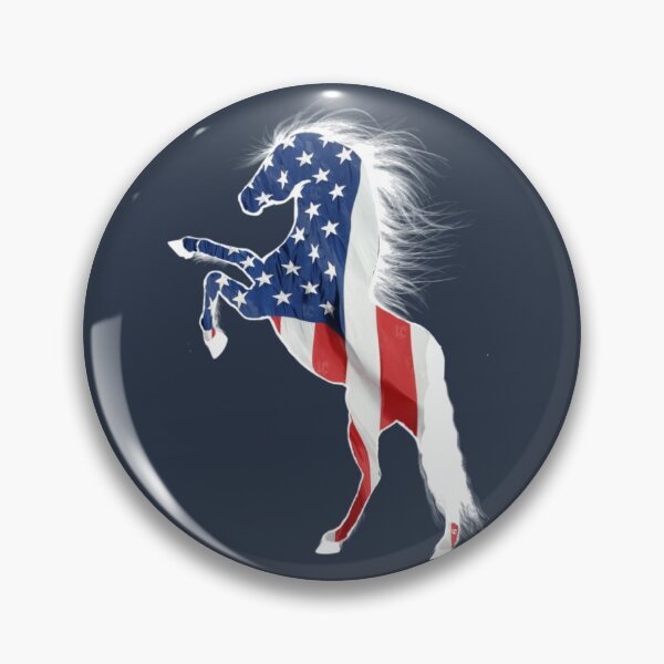 Artikelvorschau, USA American Flag Horse Design, Patriotischer Pferdeliebhaber, Rot Weiß Blau Equestrian entworfen und verkauft von LifeCrush.