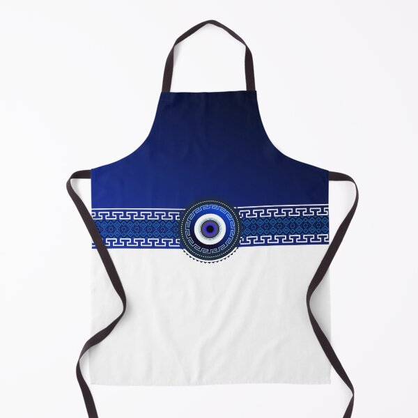 Item preview, Mati Evil Eye Greek Keys Black to Blue Yiorgos Collection designed and sold by Yiorgos Designs.