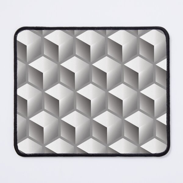 Item preview, 3D GRAY CUBE GEOMETRIC PATTERN on Gray Background (v1GRAY on GRAY) © designed and sold by DesignsByLawerg.