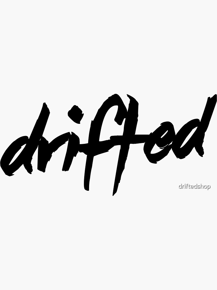 Thumbnail 3 of 3, Sticker, Drifted Classic Logo Sticker - Black designed and sold by driftedshop.