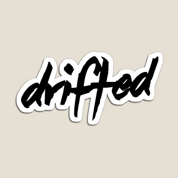Drifted Classic Logo Sticker - Black Magnet
