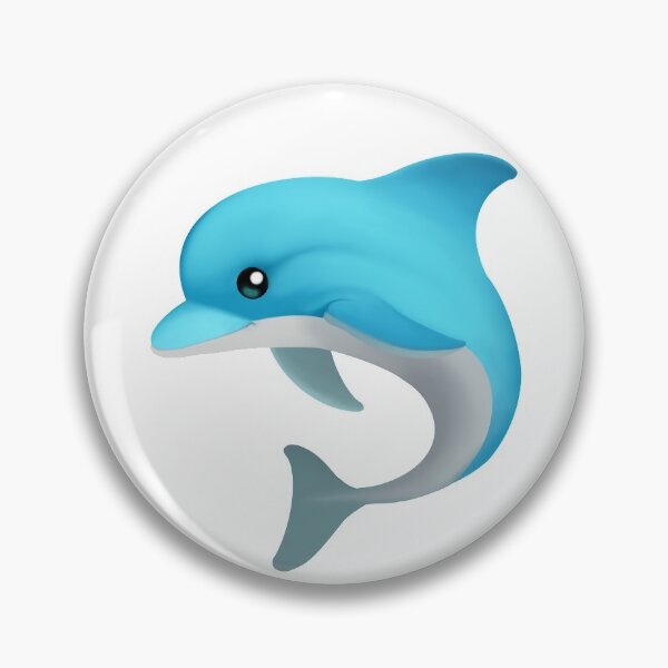 Artikelvorschau, Delphin-Emoji entworfen und verkauft von Coffeehouse Doodles.