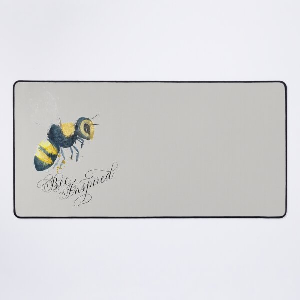 Bee Inspired Original Watercolor Print Desk Mat