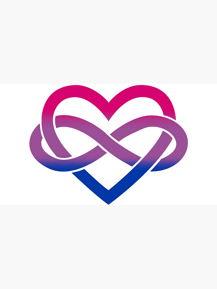 Bisexual Polyamory Infinity Heart (Black) by polyphiliashop