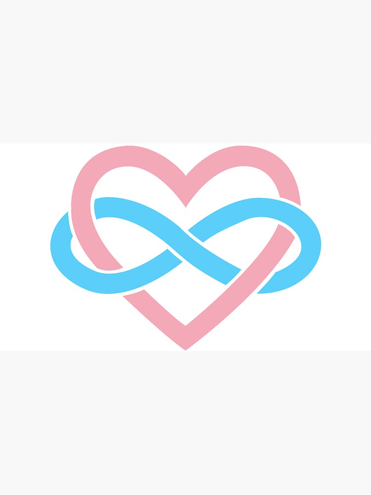 Transgender Polyamory Infinity Heart (White) by polyphiliashop