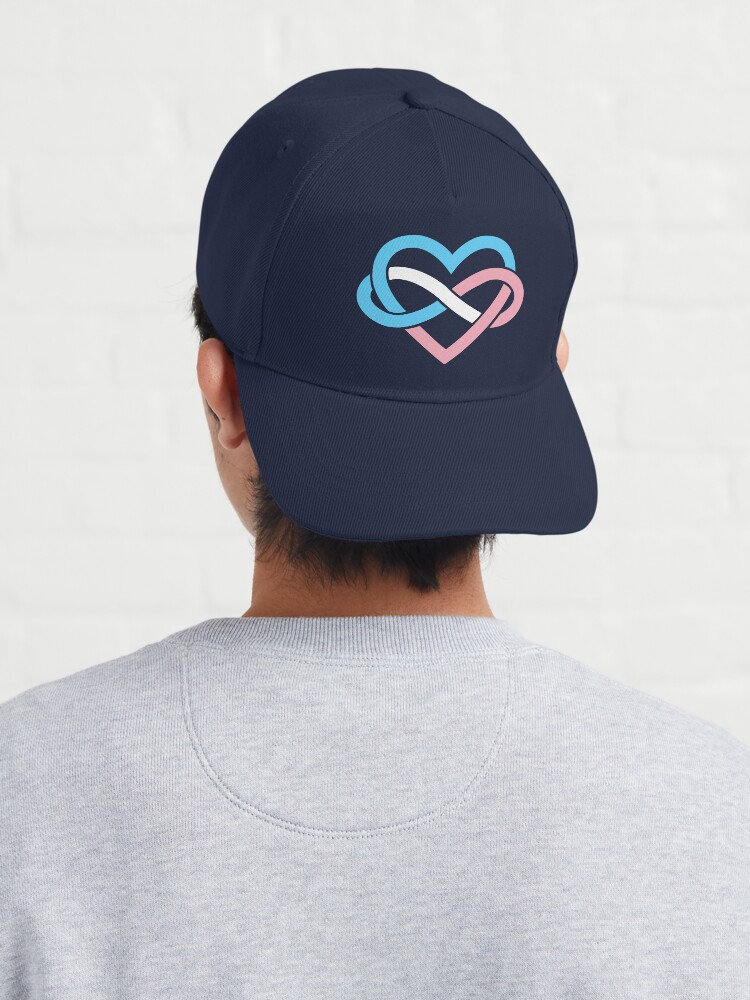 Alternate view of Transgender Polyamory Infinity Heart (Black) Cap
