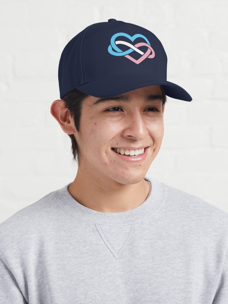 Alternate view of Transgender Polyamory Infinity Heart (Black) Cap