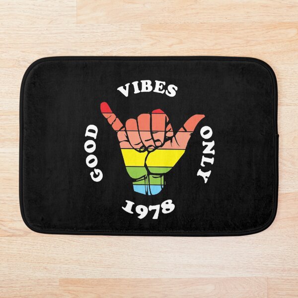 Good Vibes Only 1978 Bath Mat