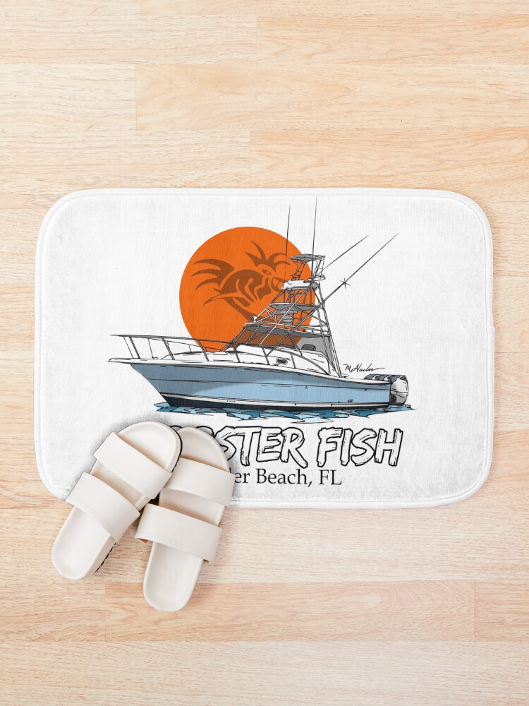 Alternate view of Rooster Fish Flagler Beach, Florida Bath Mat