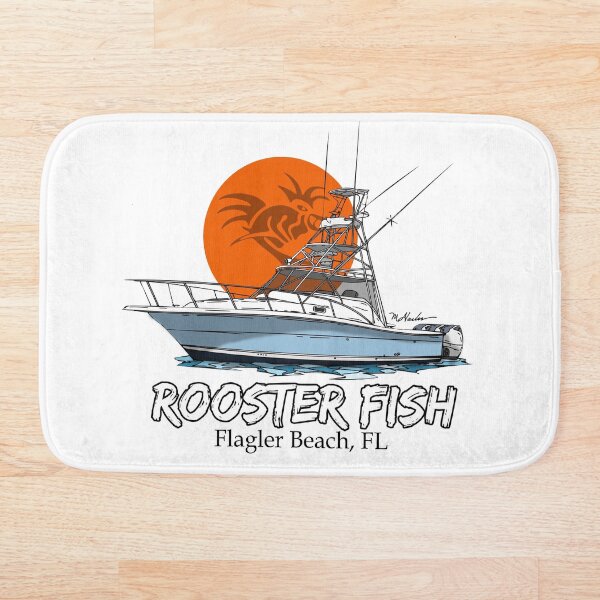 Rooster Fish Flagler Beach, Florida Bath Mat