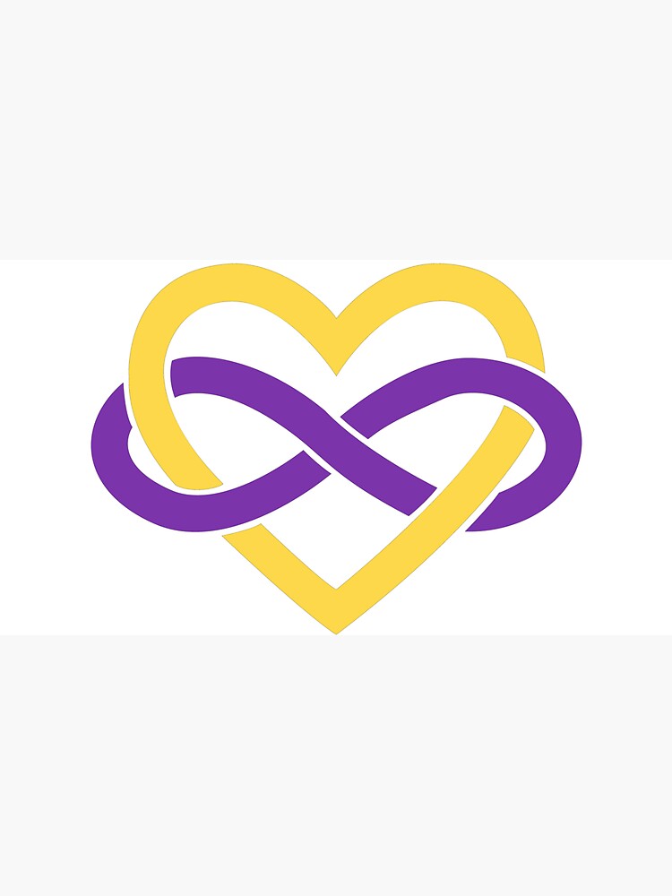 Intersex Polyamory Infinity Heart (Black) by polyphiliashop