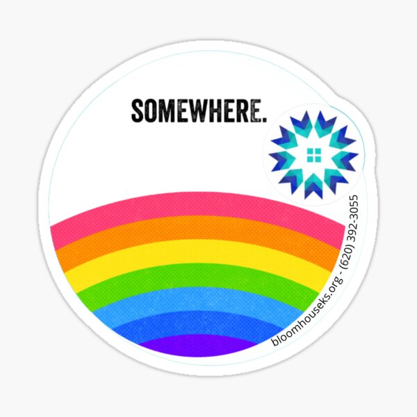 Somewhere Over the Rainbow Round Sticker Sticker