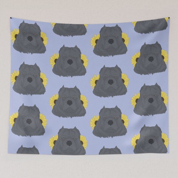 Item preview, Blue American Bully with Sunflowers designed and sold by Ashley Gagnon.