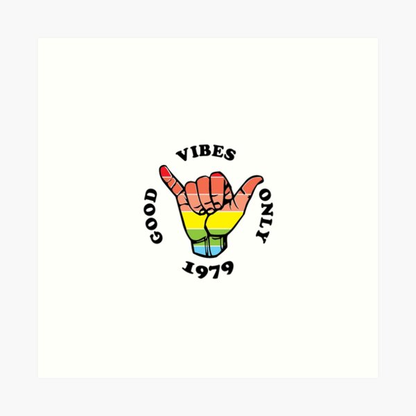 Good Vibes Only 1979 Vintage Art Print
