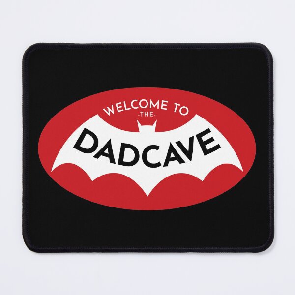 Item preview, Welcome to the Dad Cave red black oval designed and sold by OddPop.