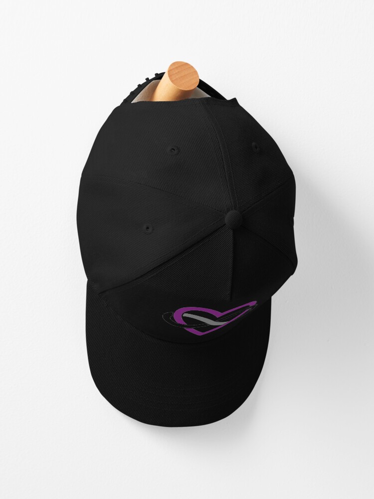 Alternate view of Asexual Polyamory Infinity Heart (White) Cap