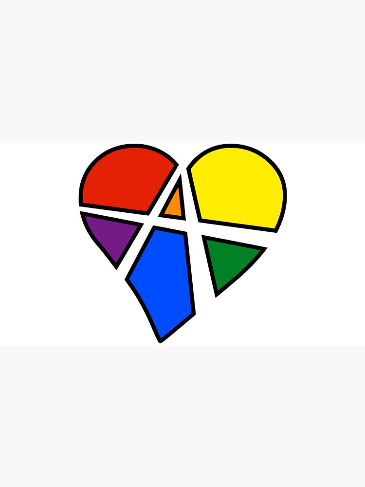 Rainbow Relationship Anarchy Heart (Black) by polyphiliashop