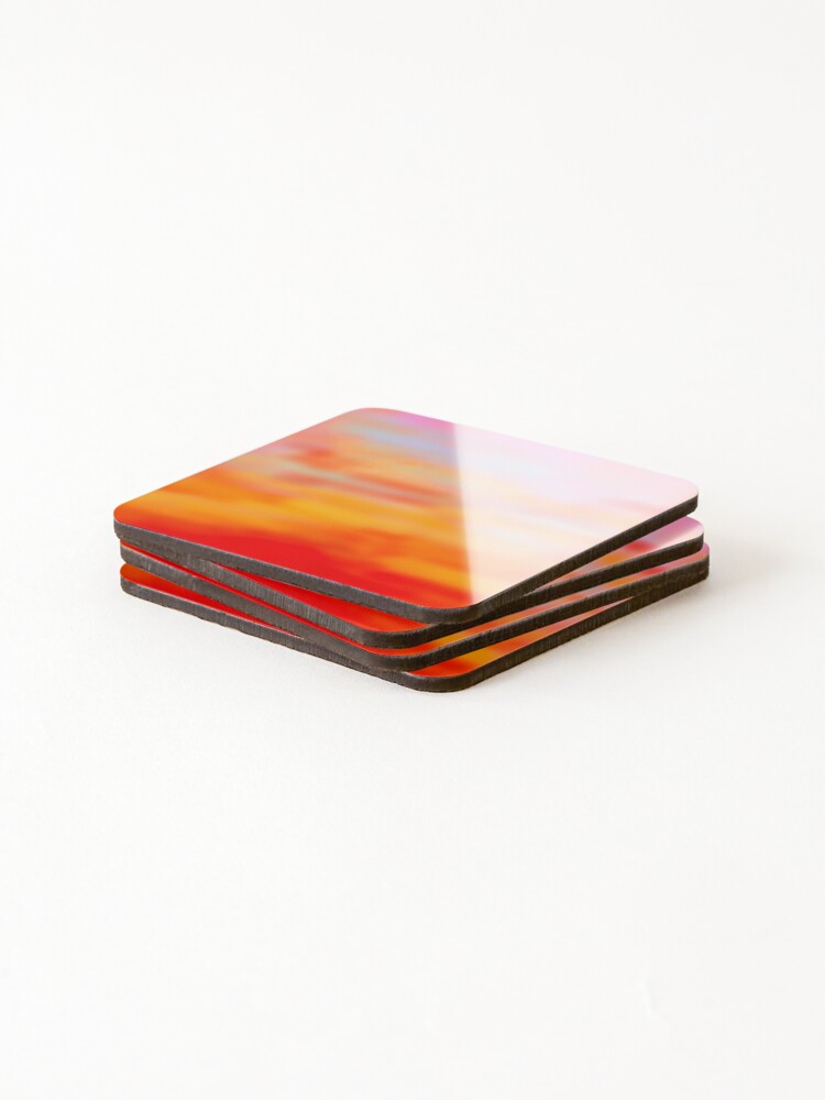 Thumbnail 4 of 5, Coasters (Set of 4), Abstract Sunset designed and sold by BioLushGraphics.