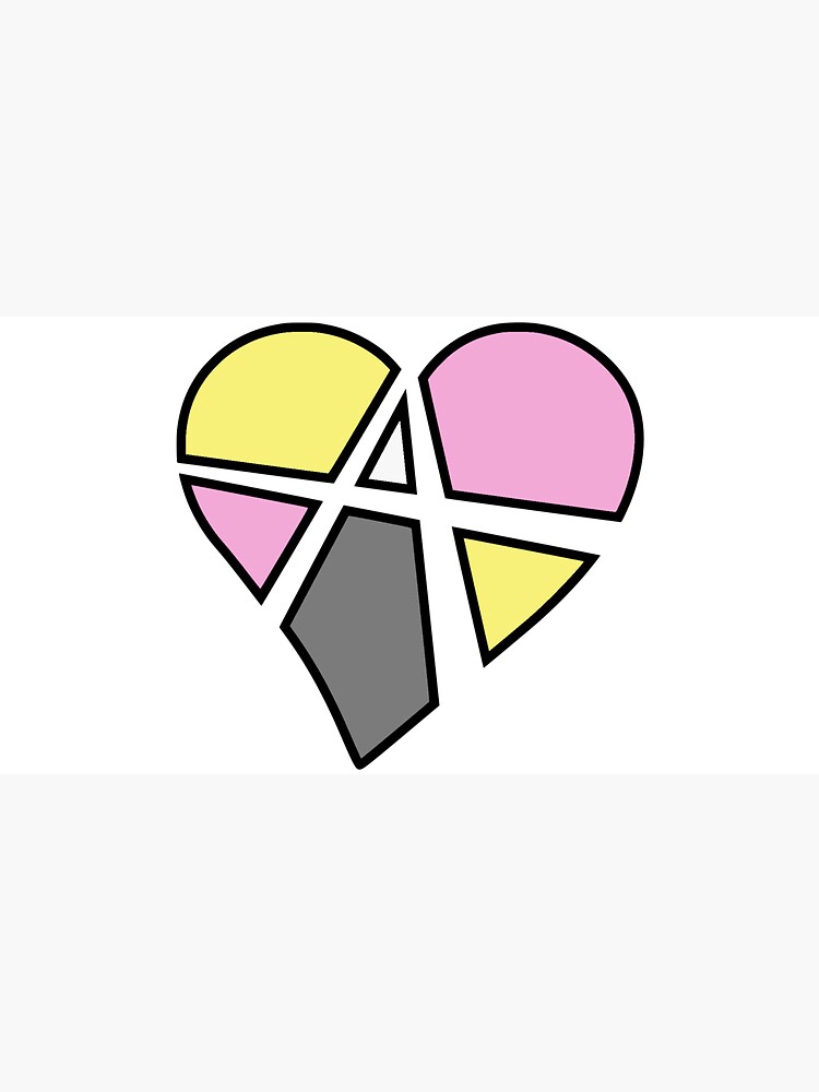 Queerplatonic Relationship Anarchy Heart (Black) by polyphiliashop