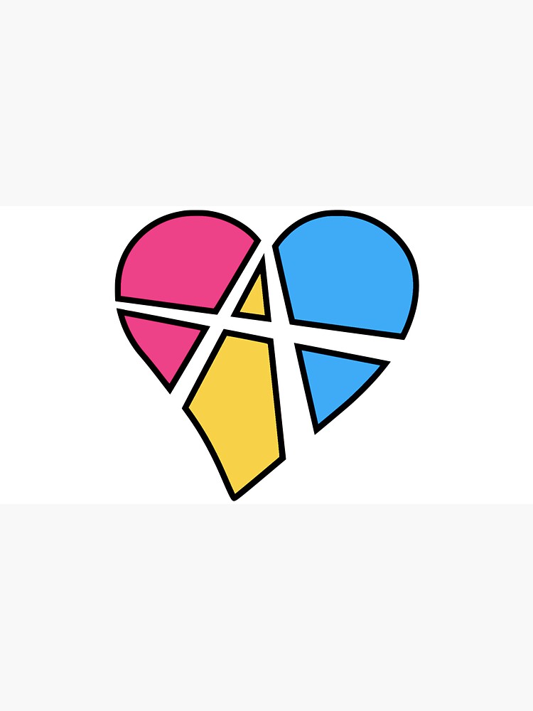Pansexual Relationship Anarchy Heart (Black) by polyphiliashop