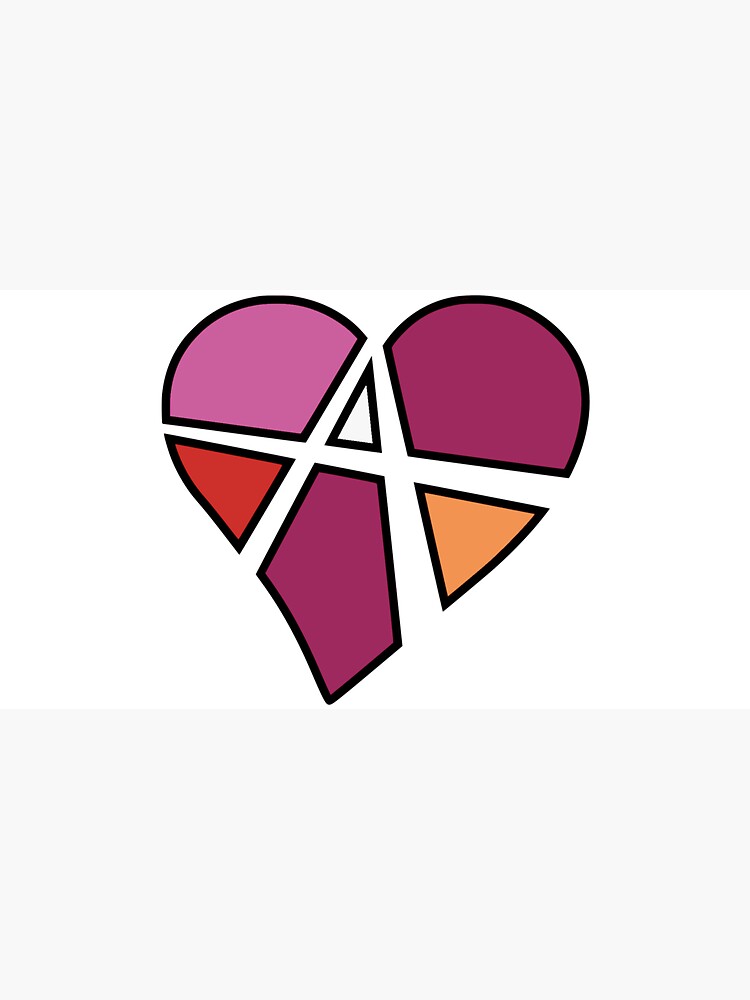 Lesbian Relationship Anarchy Heart (White) by polyphiliashop