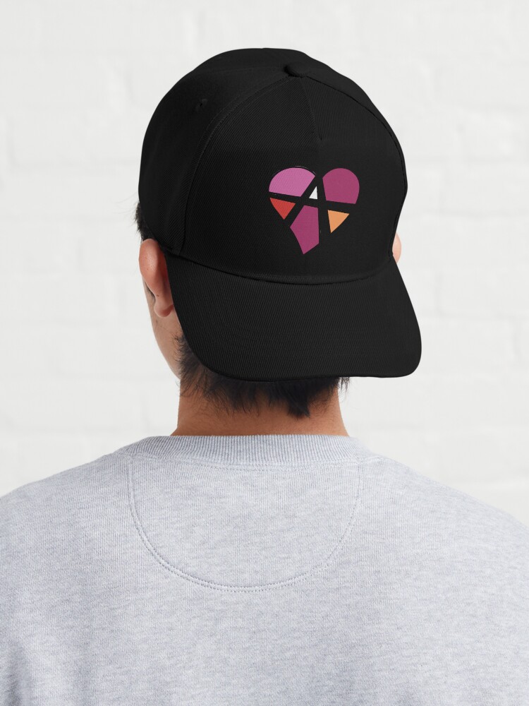 Alternate view of Lesbian Relationship Anarchy Heart (White) Cap
