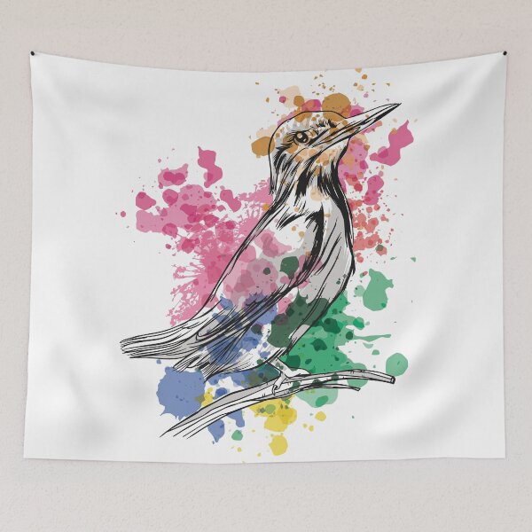 Item preview, watercolor kingfisher bird designed and sold by hobbystore0-0.