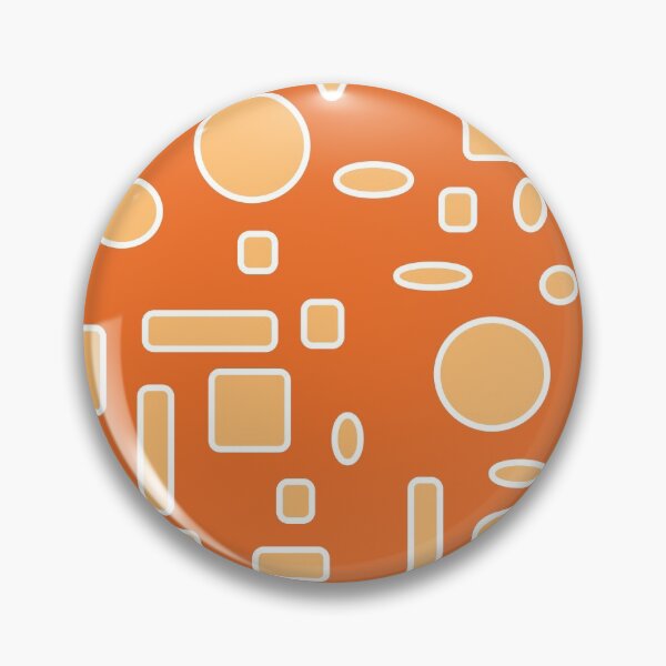 Item preview, All-Over Light Orange Circles, Oblong Shapes, Square Shapes on a Rusty Orange background Design designed and sold by ThisNThatImages.