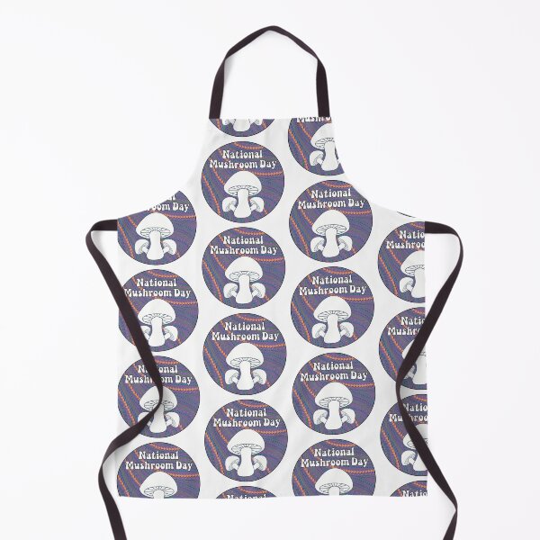 Item preview, National Mushroom Day - purple background white letters round designed and sold by FlorenciaBliss.