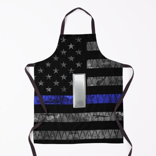 Item preview, (Silver) Lieutenant Thin Blue Line Distressed Flag designed and sold by Jared Davies.
