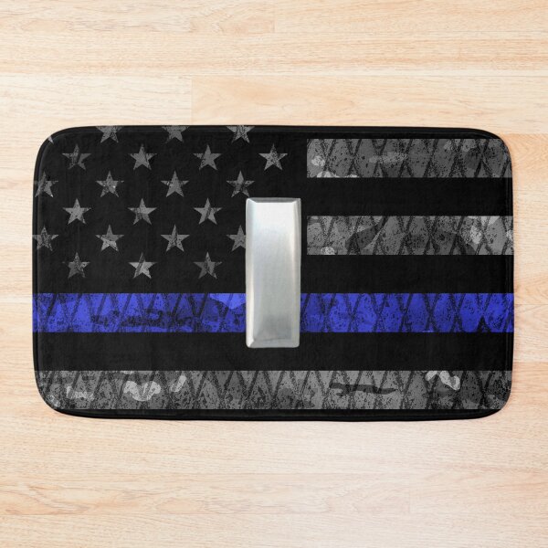 Item preview, (Silver) Lieutenant Thin Blue Line Distressed Flag designed and sold by Jared Davies.