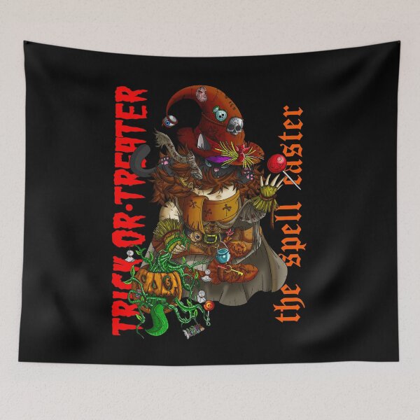 Item preview, Trick or treat, the spell caster,  designed and sold by Hauntedtshirts.
