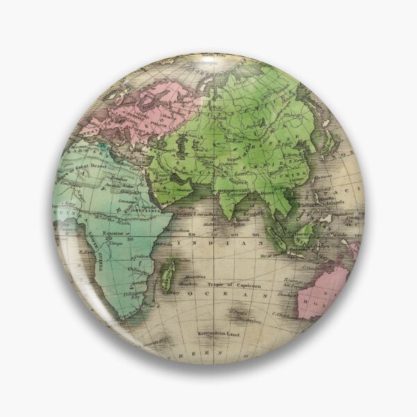 Item preview, Old Map of the World in 1842 designed and sold by ganje.